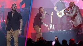 image for Adam Levine Appears On Stage With Shaq in First Performance Since Cheating Scandal