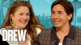 image for Drew Barrymore Reacts to Justin Long Emotional Reunion