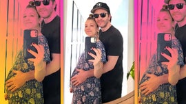 image for Tom Pelphrey Holds Kaley Cuoco's Baby Bump in New Pregnancy Snap  