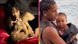 image for Rihanna & A$AP Rocky Cuddle Son Behind the Scenes of Family Photoshoot