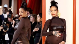 image for Oscars 2023: Rihanna Shuts Down the Oscars Red Carpet 