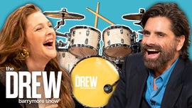 image for John Stamos Teaches Drew Barrymore How to Play the Drums