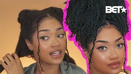 image for BET Her: Hot Girl Style - How To: Bri Hall's High Curly Puff Tutorial On Natural Hair!