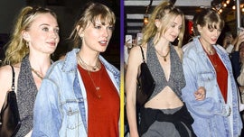 image for Taylor Swift and Sophie Turner Link Arms During Girls' Night Out