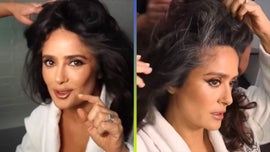 image for Watch Salma Hayek Proudly Flaunt Gray Hairs and Tutorial for Covering Them!