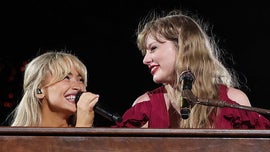 image for Taylor Swift and Sabrina Carpenter Duet 'White Horse' at Eras Tour -- Watch!