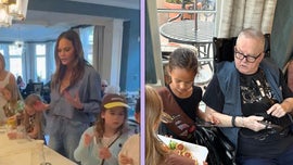 image for Chrissy Teigen's Daughters Visit Her Dad in Assisted Living Facility to Cook and Craft!