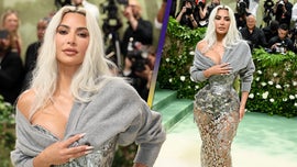 image for Kim Kardashian Shocks With Silver Cinched Waist at Met Gala 2024