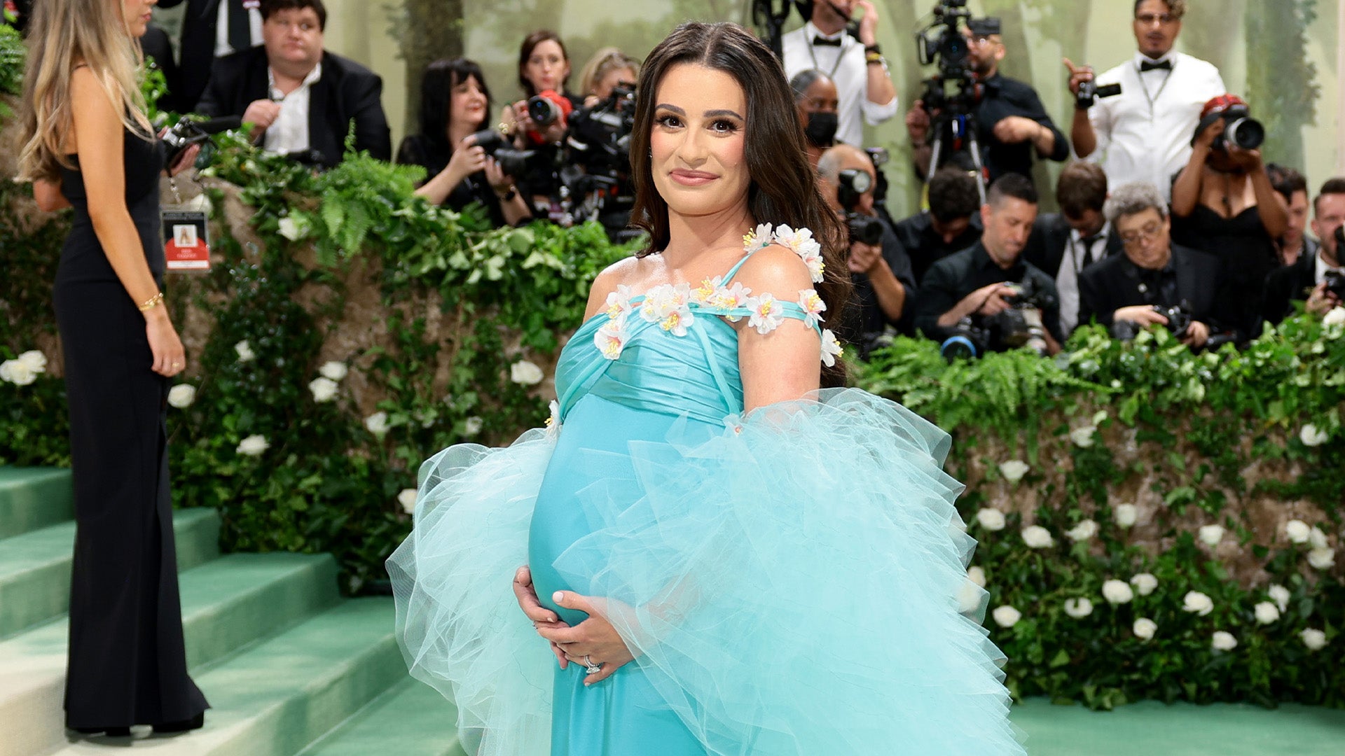 Lea Michele Gives Glamour in Baby Bump-Hugging Met Gala Look
