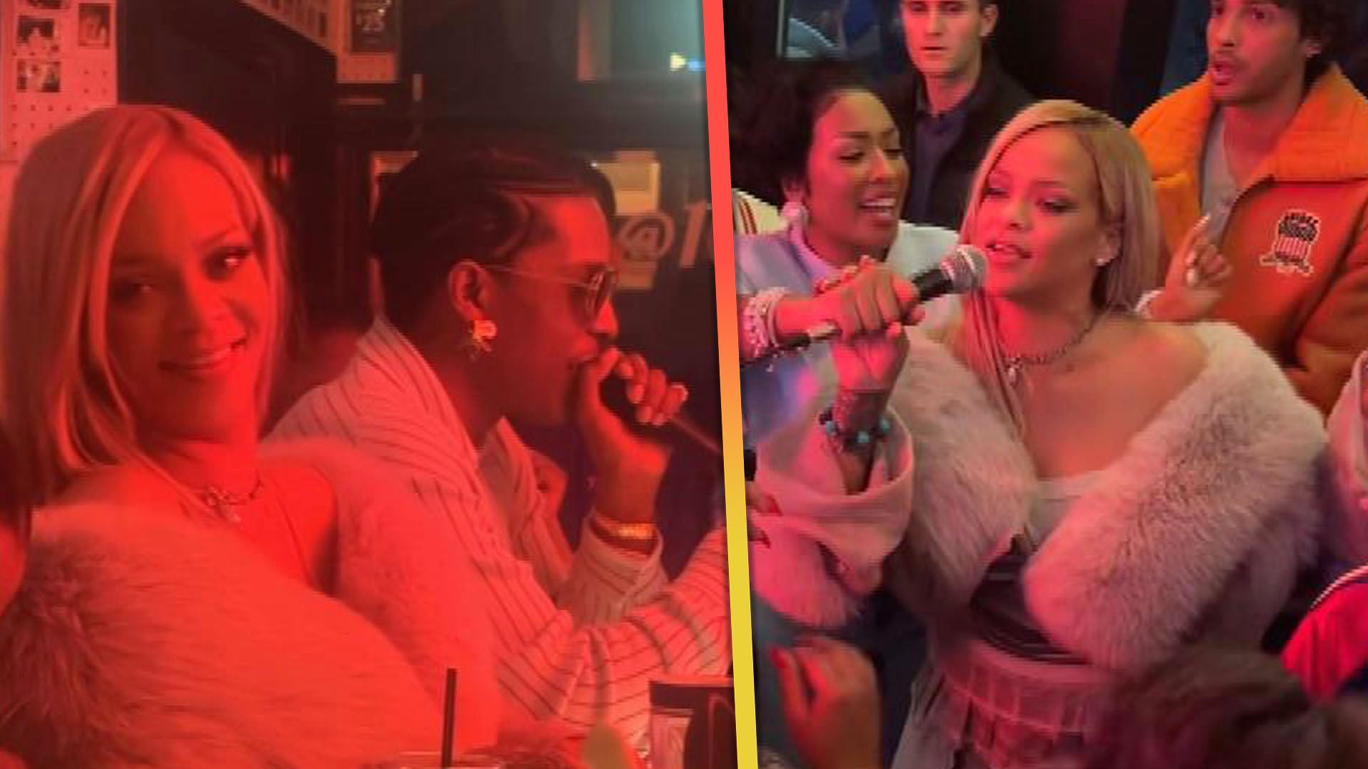 Watch Rihanna and A$AP Rocky Face Off in Karaoke Battle!